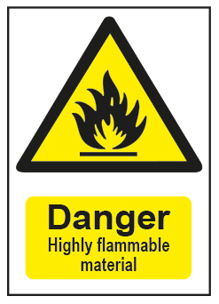 Danger Highly Flammable Material