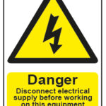Danger Disconnect electrical supply before working on this equipment