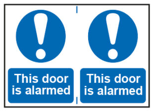 This Door Is Alarmed x2