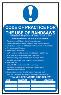 Code Of Practice For The Use Of Bandsaws