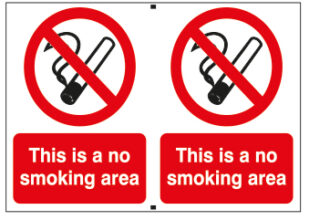 This Is A No Smoking Area x2